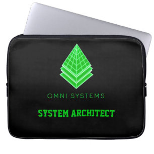 Framtida estetisk neongrön teknikföretag laptop fodral