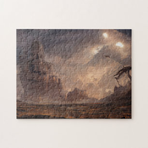 Framtida fästning Sea Vatten Clouds Rain Natature Pussel