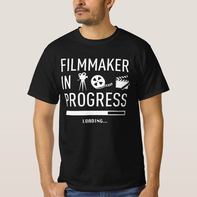 Framtida filmmakare under arbete - Film Student T Shirt (Framsida)