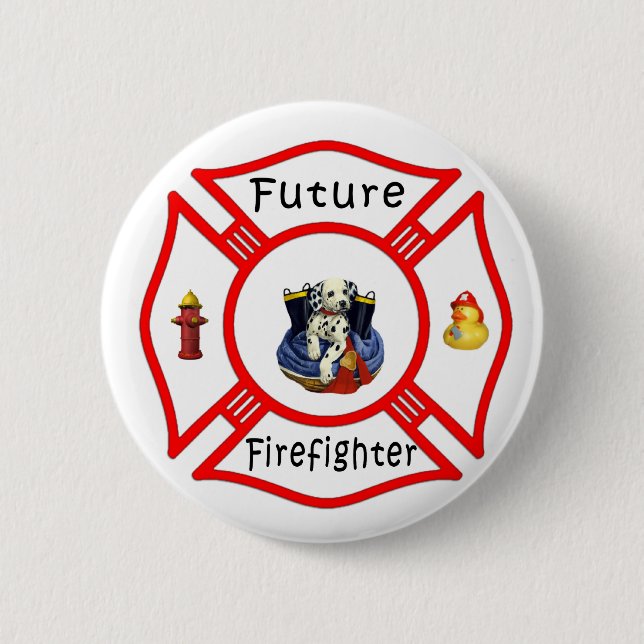 Framtida Firefighter Baby-knapp Knapp (Framsida)