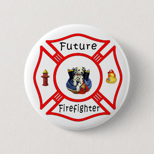 Framtida Firefighter Baby-knapp Knapp