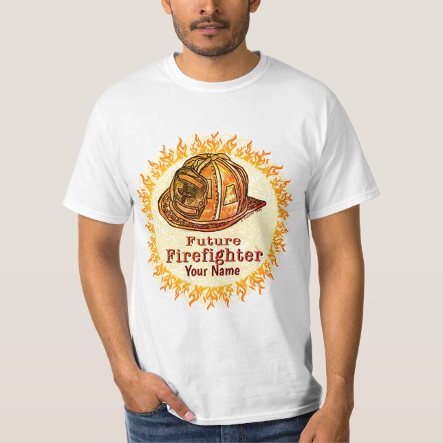 Framtida FireFighter Helmet t-shirt (Framsida)
