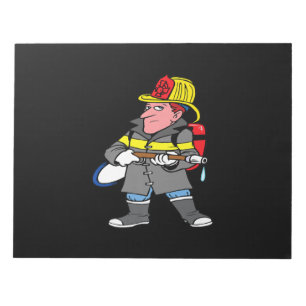 Framtida Firefighter Hose Jacka & Helmet Rädding Anteckningsblock