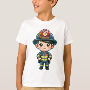 Framtida Firefighter Kids T-Shirt - Tecknad