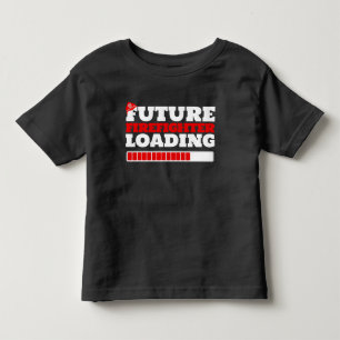 Framtida Firefighter Loading Kids Black T-shirt