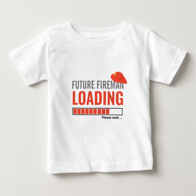 Framtida Fireman Loading Cute Funny Personlig Boy T Shirt (Framsida)