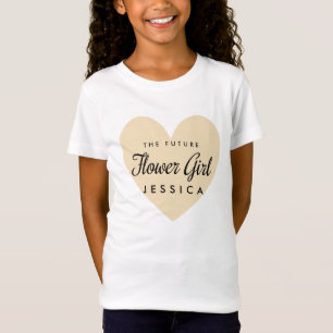 Framtida Flower Girl-blek beige-hjärta Tröja