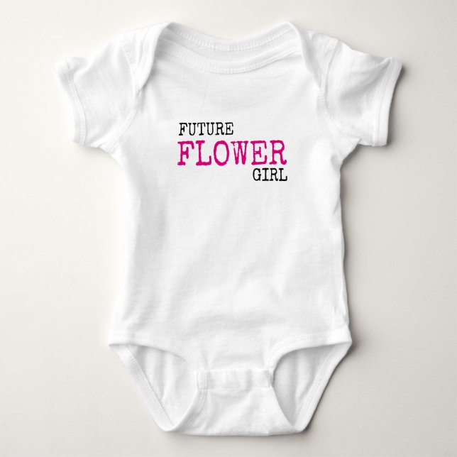 Framtida Flower Girl Bröllop Baby Bodykostdräkt Tee Shirt (Framsida)