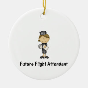 framtida flygvärdinna julgransprydnad keramik