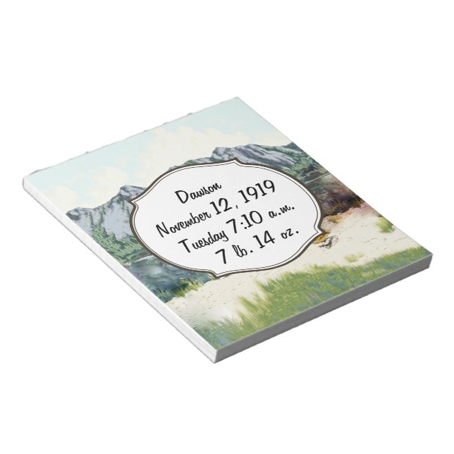 Framtida födelseregistrering för piloten Pojke Anteckningsblock (Vinklad)