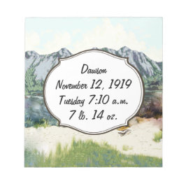 Framtida födelseregistrering för piloten Pojke Anteckningsblock