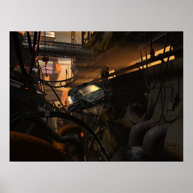 Framtida förband - cyberpunk poster (Framsidan)