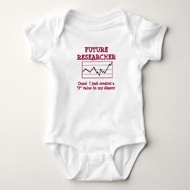 Framtida forskare Baby Bodykosten T Shirt (Framsida)