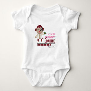 Framtida forskare som lastar   Nyfödd Shower Monke T Shirt