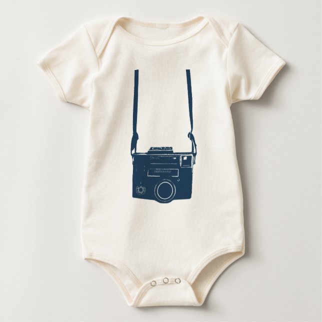 Framtida fotokamera med småbarn, organisk besättni t-shirt (Framsida)