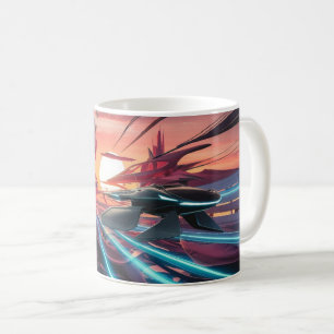 Framtida Frakt kaffe mugg