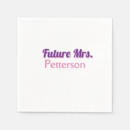 Framtida fru add namebride bröllop bachelorette pa pappersservett