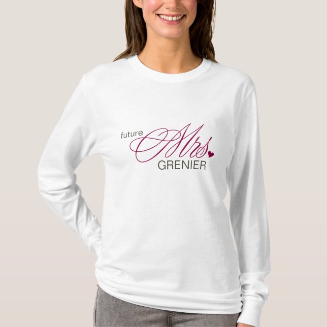 Framtida fru Anpassade T-Shirt (Framsida)