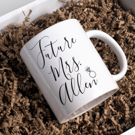 Framtida fru Anpassningsbar/Personlig Namn Kaffemugg