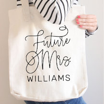 Framtida fru Black Modern Script Personligt bröllp