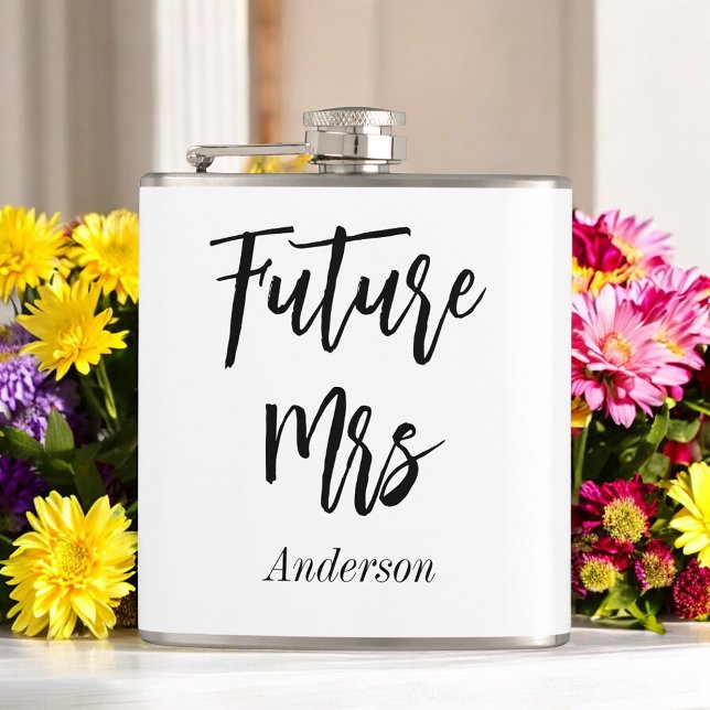 Framtida fru Black White Bachelorette Fickplunta (Skapare uppladdad)