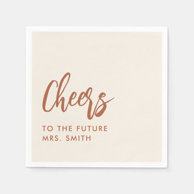 Framtida fru Boho Desert Möhippa Napkins Pappersservett (Framsidan)