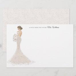 Framtida fru Bride Tack Stationery Brevpapper