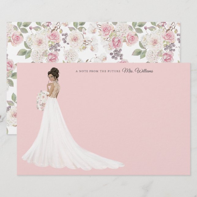 Framtida fru Bride Tack Stationery Brevpapper (Fram/baksida)