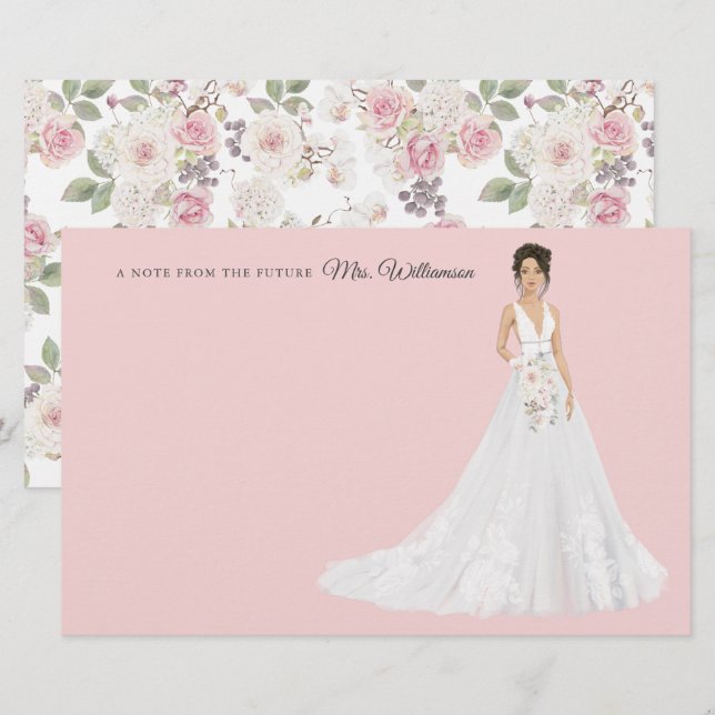 Framtida fru Bride Tack Stationery Brevpapper (Fram/baksida)