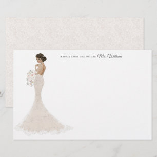 Framtida fru Bride Tack Stationery Brevpapper
