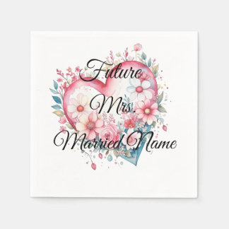 Framtida fru Bride-to-be-förlovningen Pappersservett