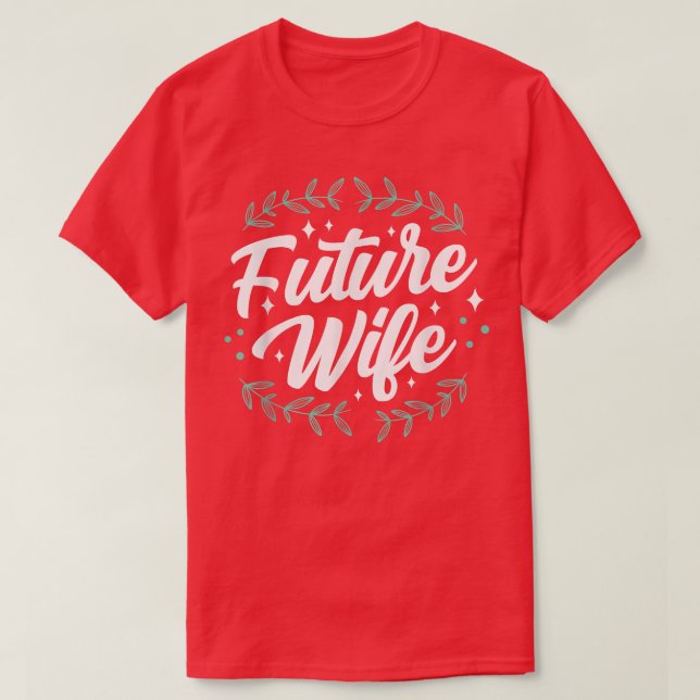 Framtida fru bröllop brud fest möhippa söt  t shirt (Design framsida)