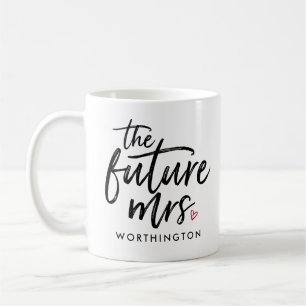 Framtida fru (ert namn att vara) kaffemugg