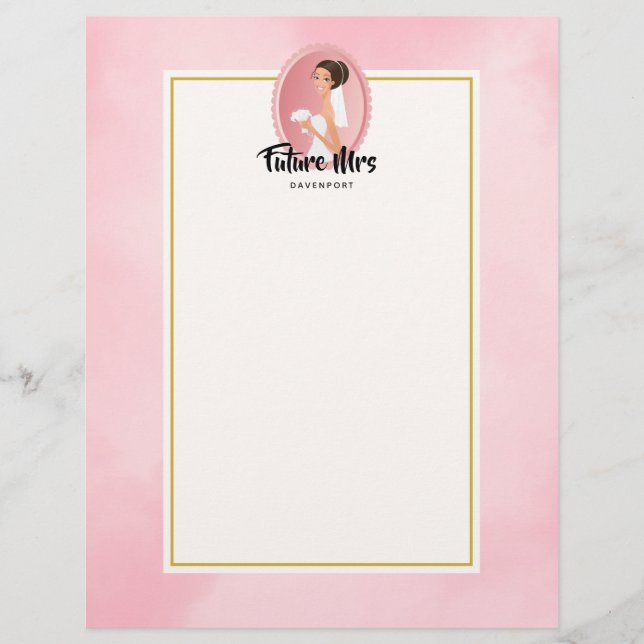 Framtida fru med Bride i Bröllop Gown (Framsida)