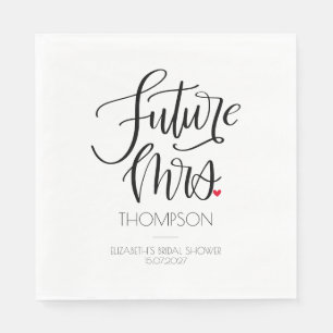 Framtida fru Modern Calligraphy Heart-Möhippan Pappersservett