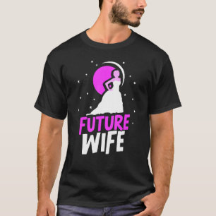 Framtida fru möhippa bröllop brud söt fest t shirt