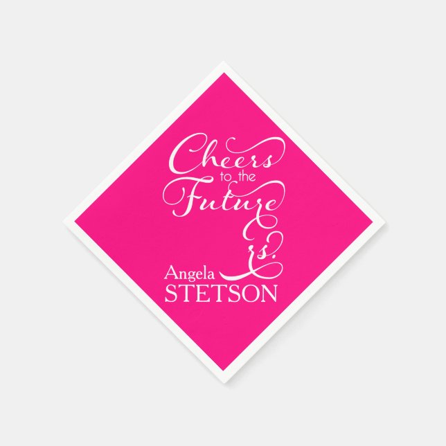 Framtida fru Möhippa | Shock rosa Pappersservett (Hörn)