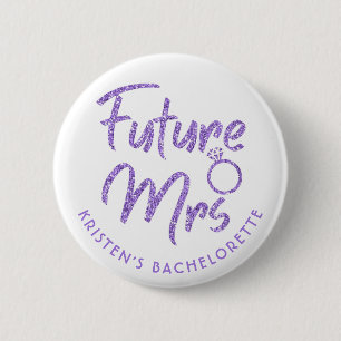 Framtida fru Möhippa Violet Glitter Button Knapp