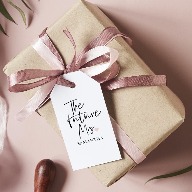 Framtida fru och ert namn | Modern skönhetsgåva Presentetikett (Skapare uppladdad)