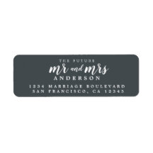 Framtida fru Off-Black Bröllop Returadress