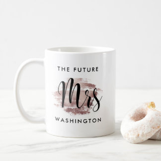 Framtida fru Ro Guld, Bröllop Monogram Kaffemugg
