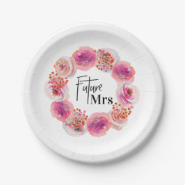 Framtida fru Rosa Blommigt Bachelorette-Möhippan