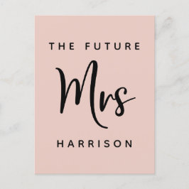 Framtida fru  Rosa Möhippa Inbjudan Vykort