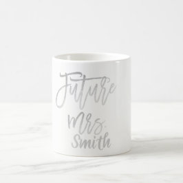 FRAMTIDA Fru Silver Modernt typsnittsnamn Personli Kaffemugg