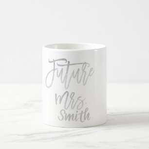 FRAMTIDA Fru Silver Modernt typsnittsnamn Personli Kaffemugg