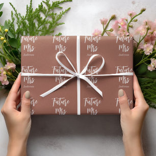 Framtida fru Terracotta Bride Brown White Presentpapper