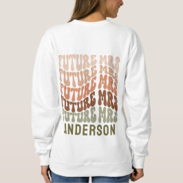 Framtida fru terracotta sage grönt retro 60:s enkl t shirt