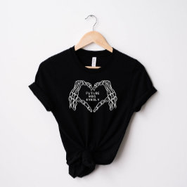 Framtida fru Women Shirts Gothic Skeleton Händer T Shirt