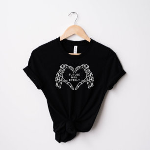 Framtida fru Women Shirts Gothic Skeleton Händer T Shirt