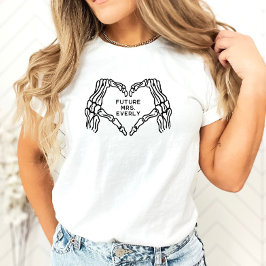 Framtida fru Women Shirts Gothic Skeleton Händer T Shirt